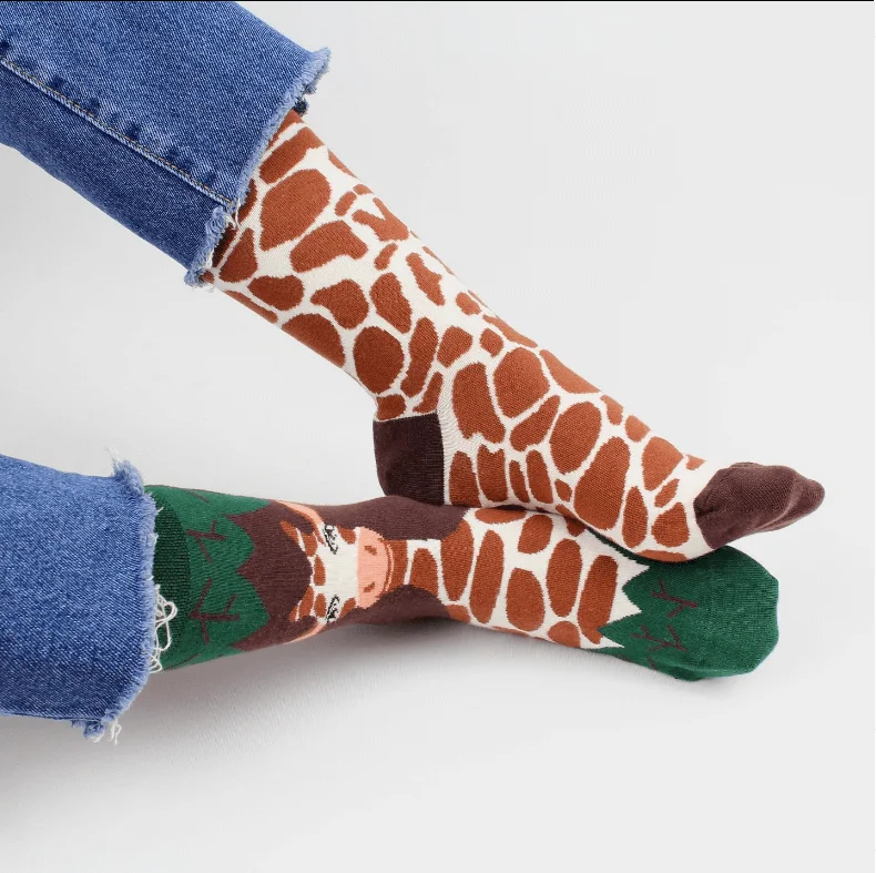 sock offers eco -  Unisex Giraffe Mismatched Socks