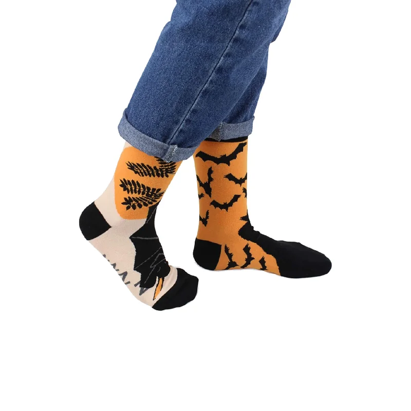 sock codes formal -  Unisex Halloween Bat Mismatched Socks