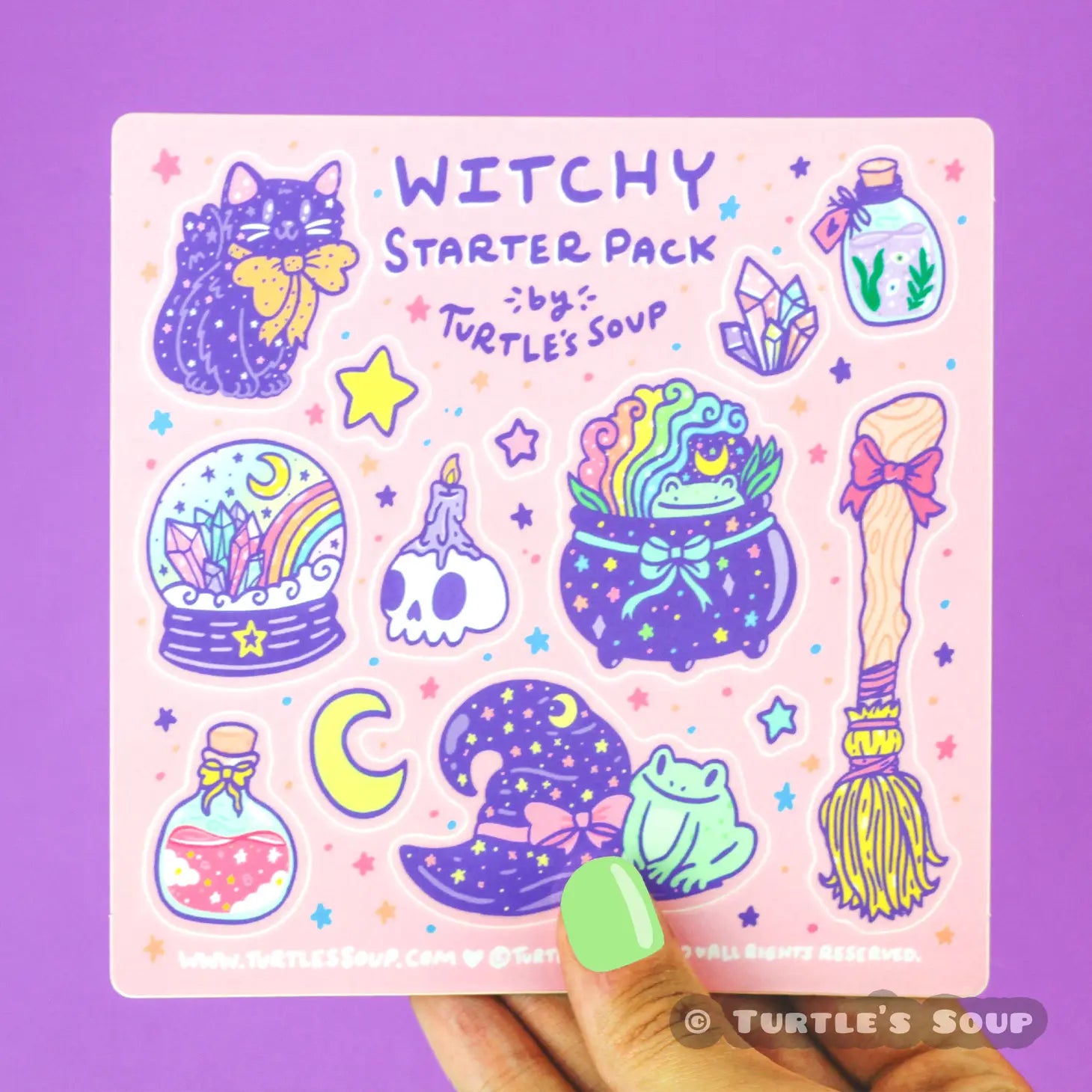 sock sets casual -  Witchy Starter Pack Pastel Goth Vinyl Sticker Sheet