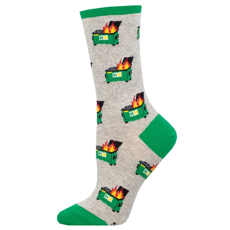 sock patterns winter -  Dumpster Fire - Cotton Crew