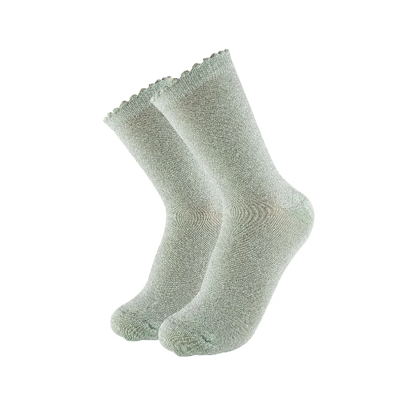 sock care summer -  Women's Sage Glitter Socks