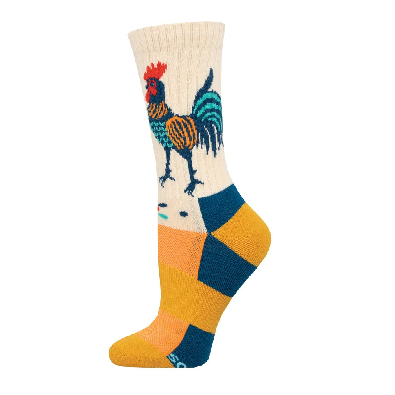 sock inventory formal -  Folk Art Rooster - Merino Wool