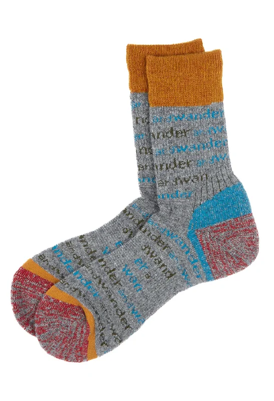 sock trends casual -  And Wander Wool Socks - Light Grey