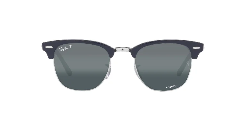 Blue On Silver | Dark Blue Mirror Polar - Polarized