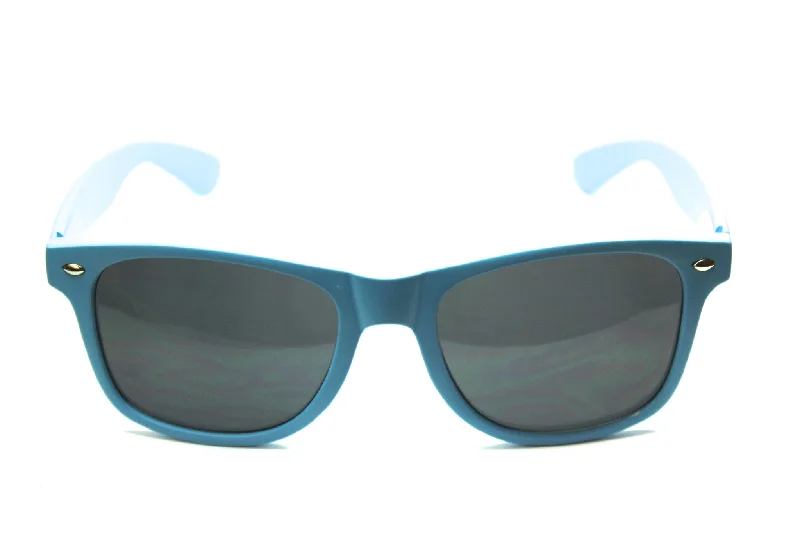 sunglasses with cold-weather grip -  Wayfarer Sunglasses Neon Blue with Matte Finish 54mm