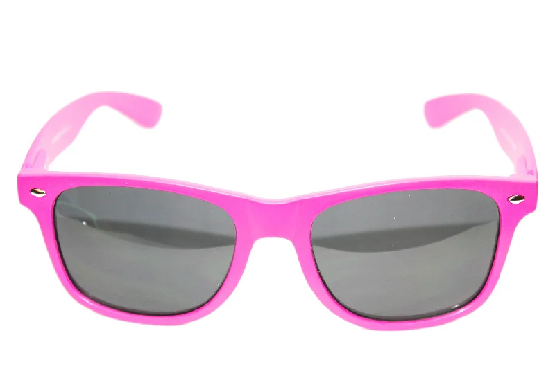 sunglasses with warm hues -  Wayfarer Sunglasses Neon Pink with Matte Finish 54mm