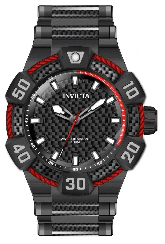 watch with elegant strap -  Band For Invicta Bolt  Men 46491