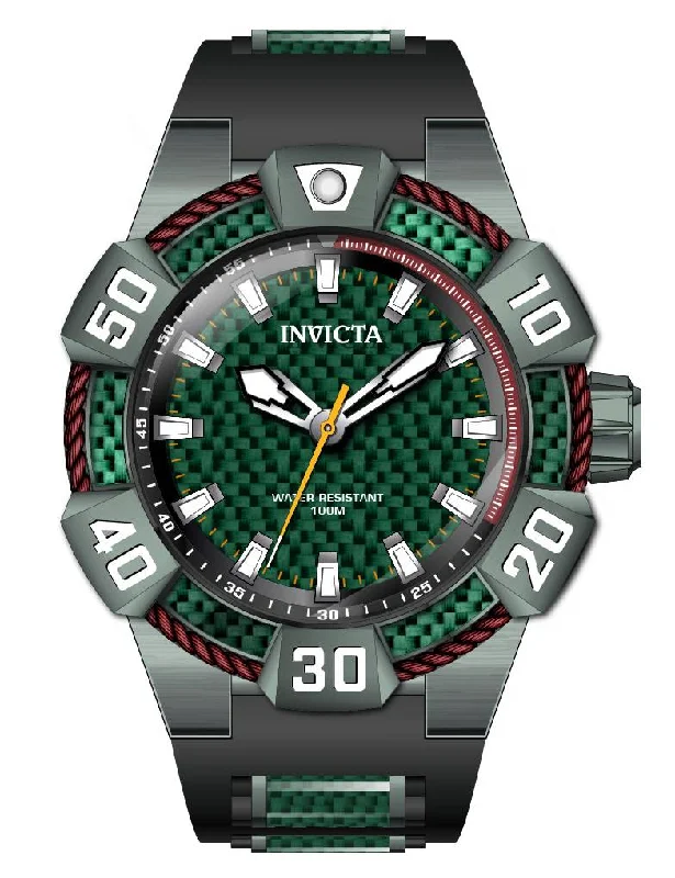 watch with luxury bezel -  Band For Invicta Bolt  Men 46498