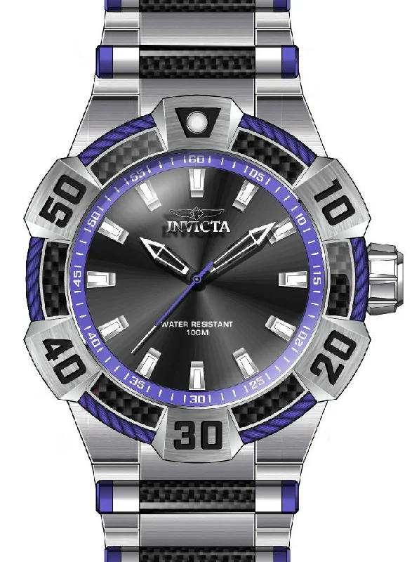 watch with black face -  Band For Invicta Bolt  Men 46506