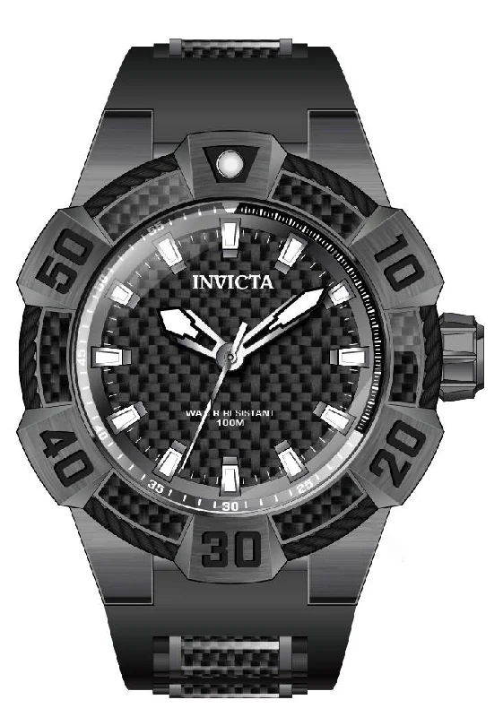 watch with sleek dial -  Band For Invicta Bolt  Men 46591