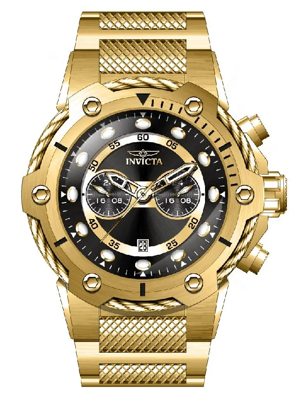 watch with sturdy bezel -  Band For Invicta Bolt  Men 46612