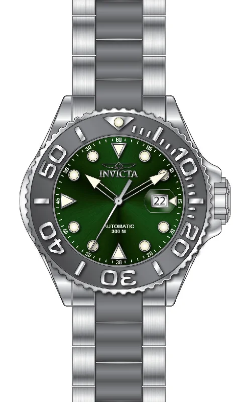 watch with sleek numerals -  Band For Invicta Grand Diver  Men 46542