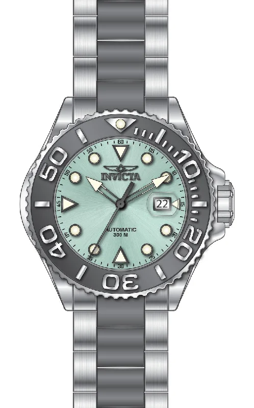 watch with sturdy glass -  Band For Invicta Grand Diver  Men 46543