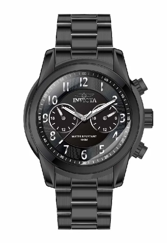 watch with black face -  Band For Invicta Specialty  Men 46616