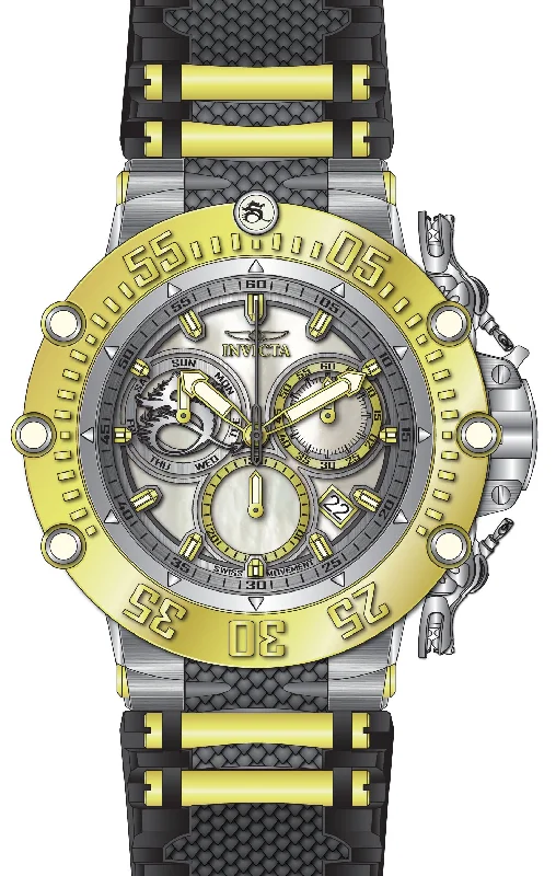 watch with slim dial -  Band For Invicta Subaqua  Men 46480