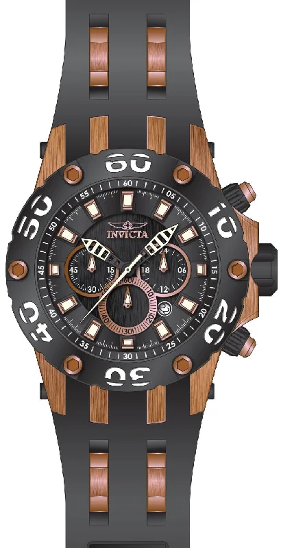 watch with orange numerals -  Band For Invicta Subaqua  Men 46513