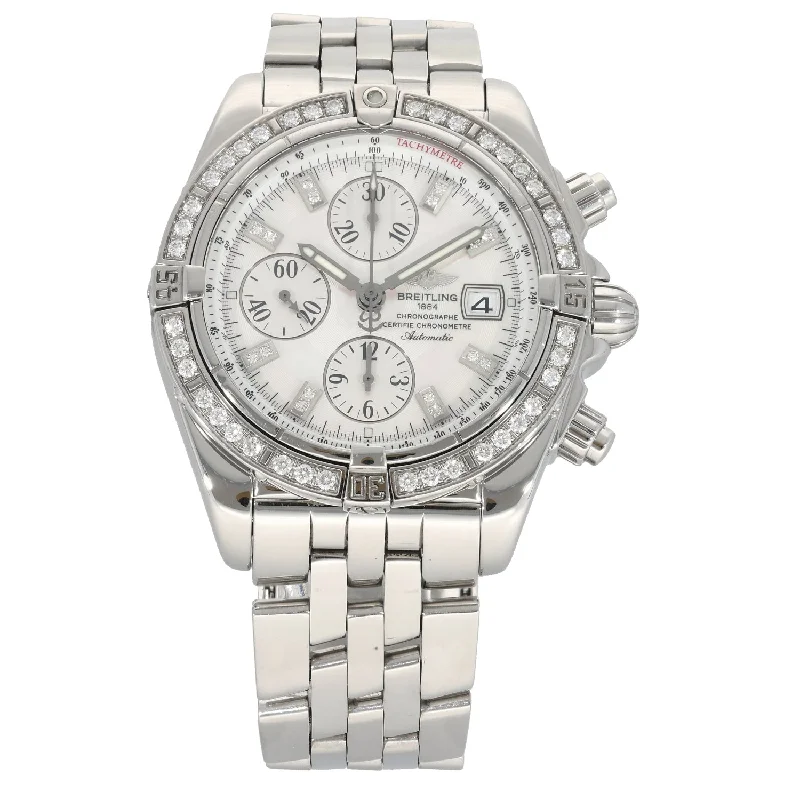 watch with gold face -  Breitling Chronomat Evo A13356 42mm Stainless Steel Watch