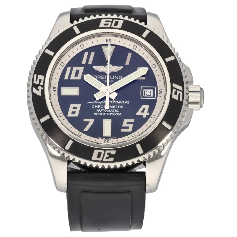 watch with durable bezel -  Breitling Superocean A17364 42mm Stainless Steel Watch