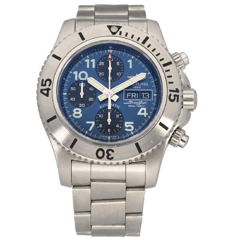 watch with sturdy numerals -  Breitling Superocean Steelfish A13341 44mm Stainless Steel Watch