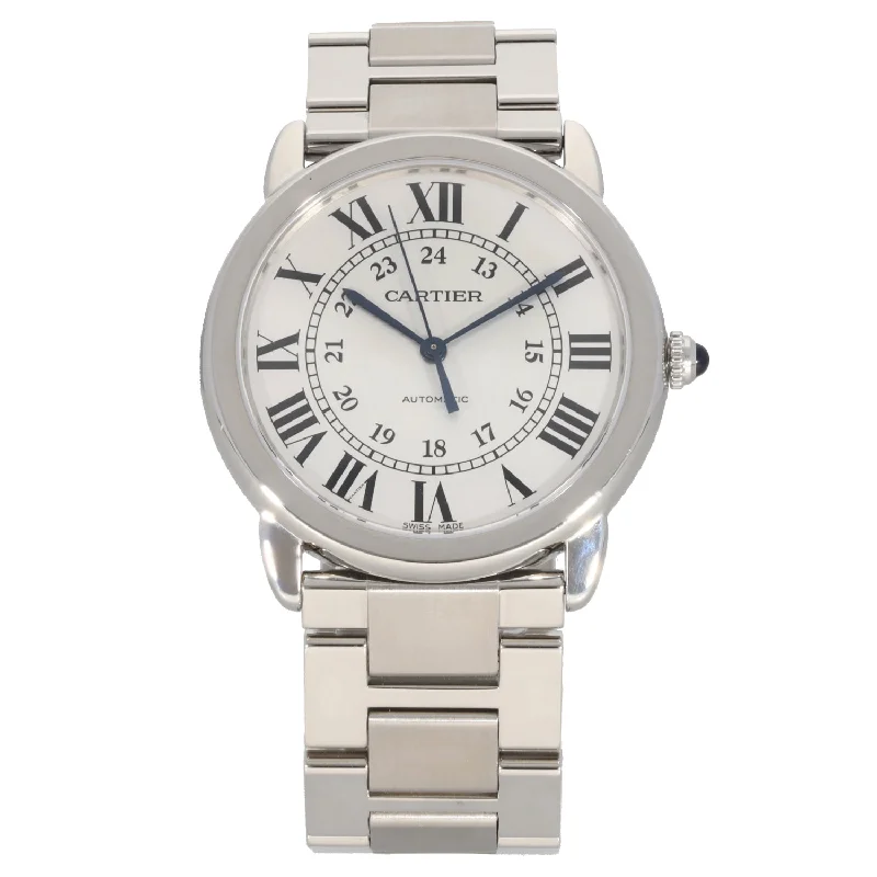 watch with slim case -  Cartier Ronde Solo 3939 36mm Stainless Steel Watch