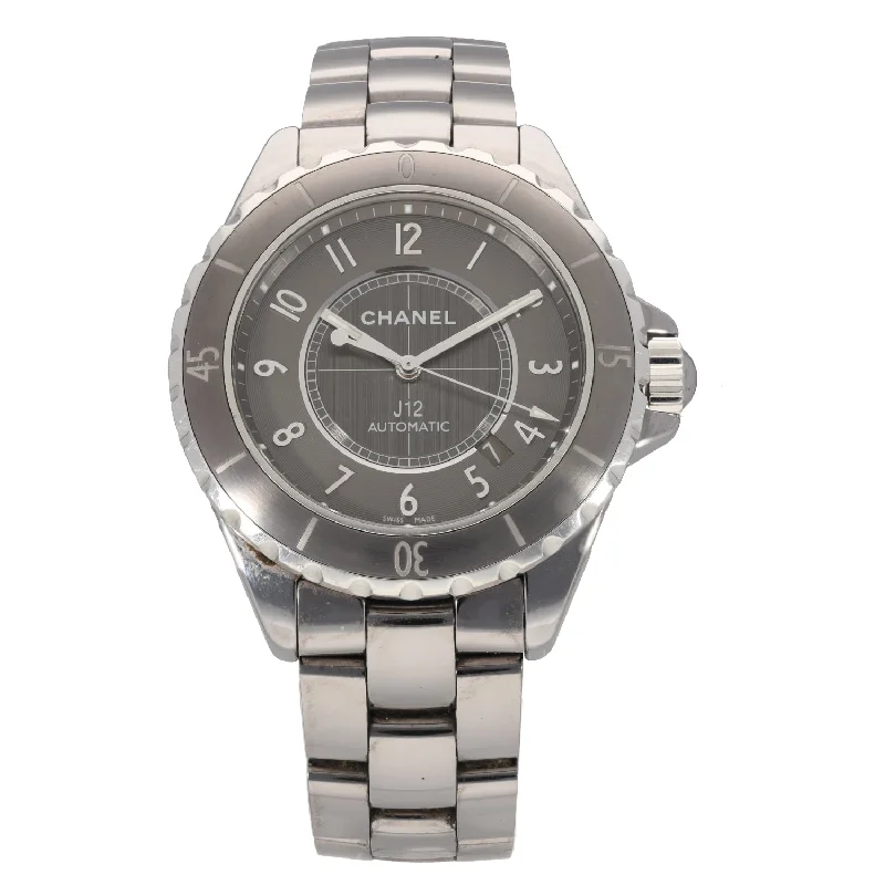 watch with luxury numerals -  Chanel J12 41mm Stainless Steel Watch