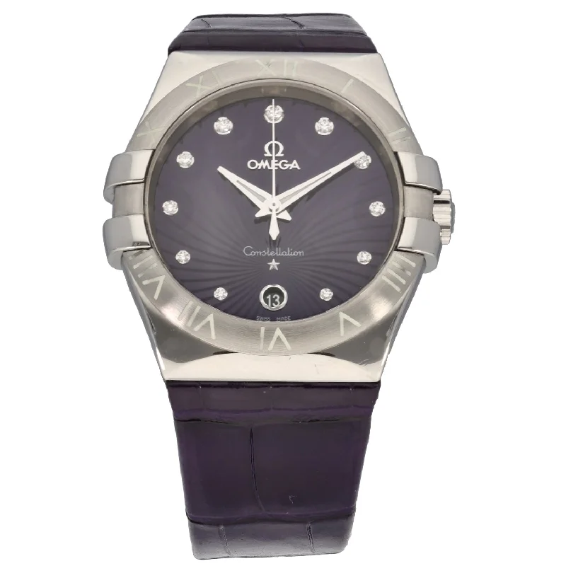 watch with gold strap -  Omega Constellation 123.13.35.60.60.001 35mm Stainless Steel Watch