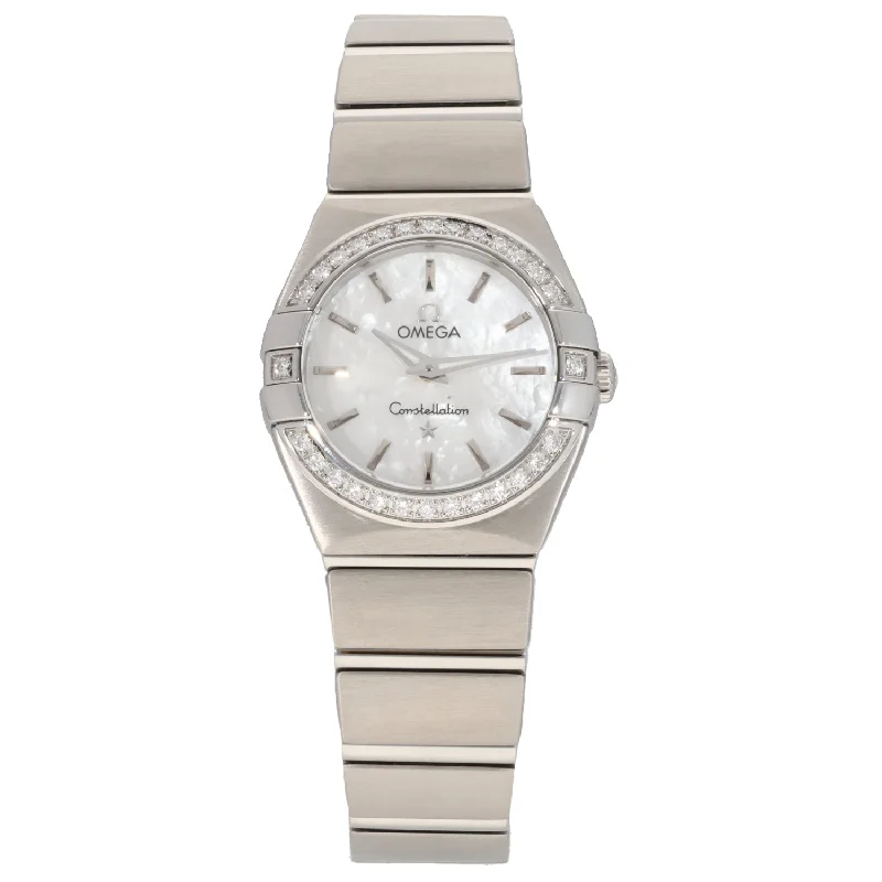 watch with slim strap -  Omega Constellation 25mm Stainless Steel Watch