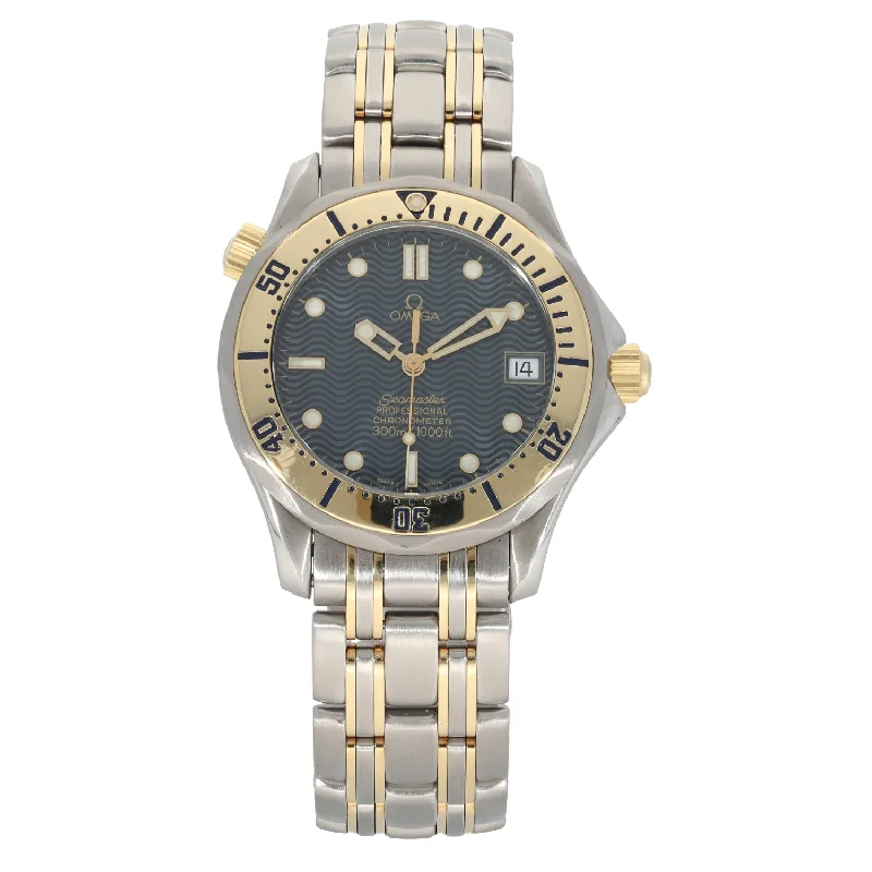 watch with black mesh -  Omega Seamaster 36mm Bi-Colour Watch