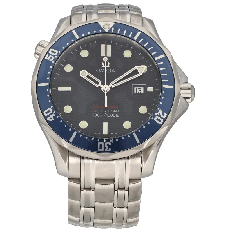 watch with red hands -  Omega Seamaster 41mm Stainless Steel Watch