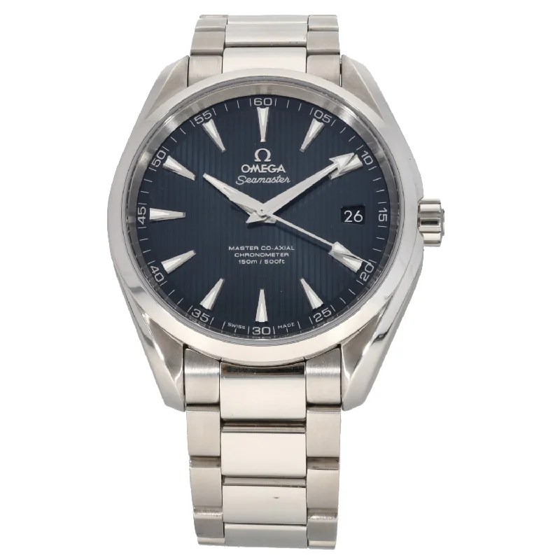 watch with purple hands -  Omega Seamaster Aqua Terra 41mm Stainless Steel Watch