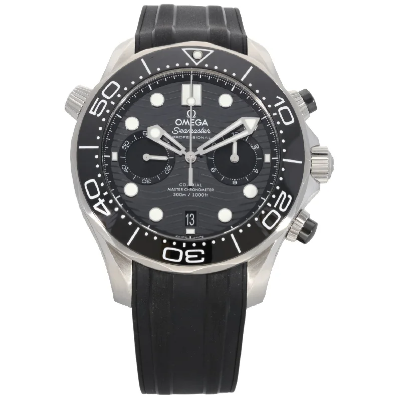 watch with black bezel -  Omega Seamaster Diver 210.32.44.51.01.001 44mm Stainless Steel Watch