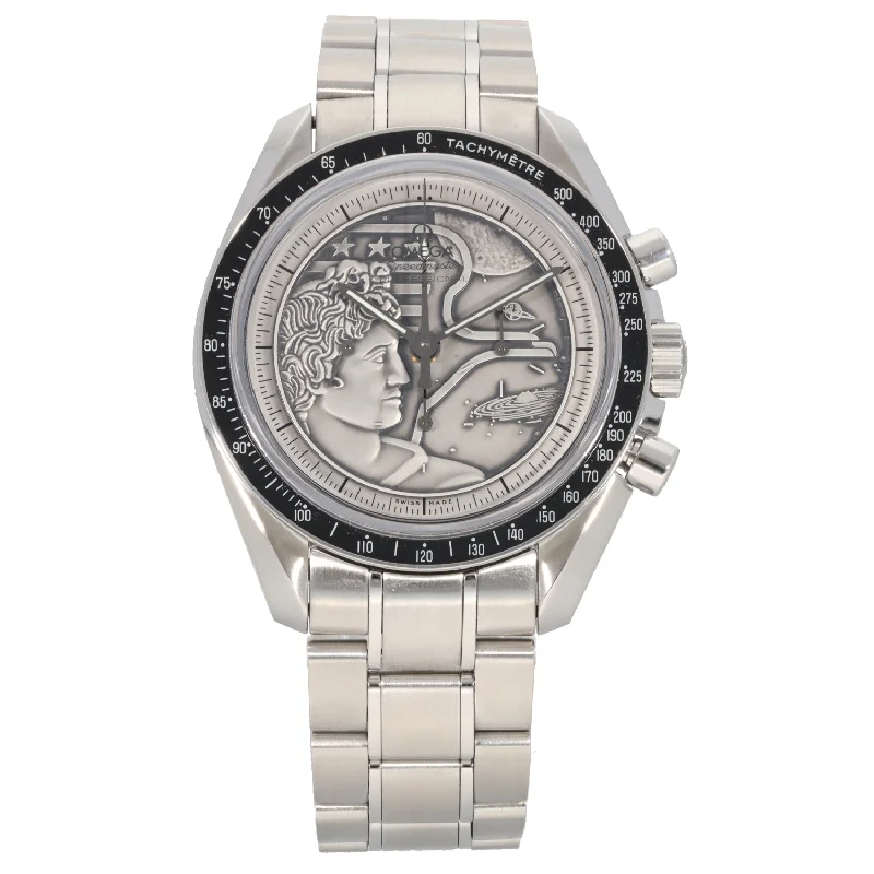 watch with rugged hands -  Omega Speedmaster Apollo XVII 40th Anniversary 311.30.42.30.99.002 42mm Stainless Steel Watch