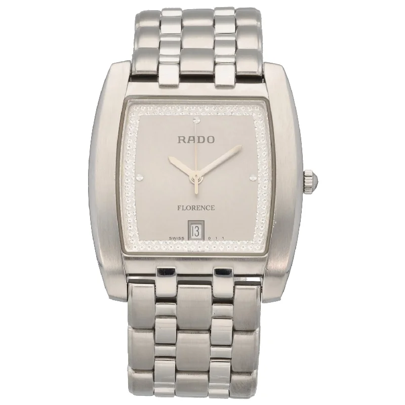 watch with white strap -  Rado Florence 129.3749.4 31mm Stainless Steel Watch