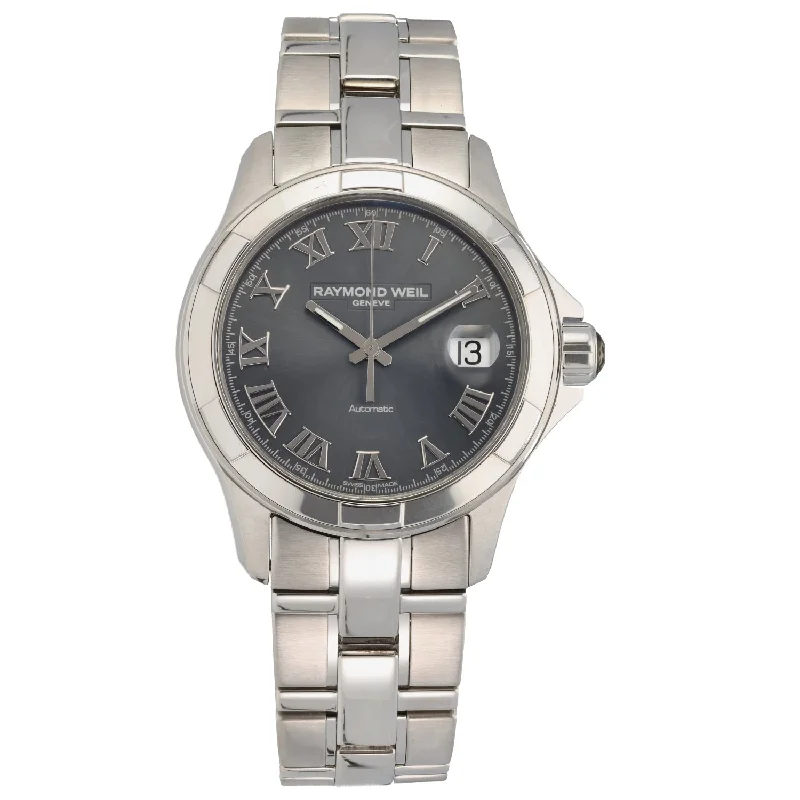 watch with sleek strap -  Raymond Weil Parsifal 2970 39mm Stainless Steel Watch