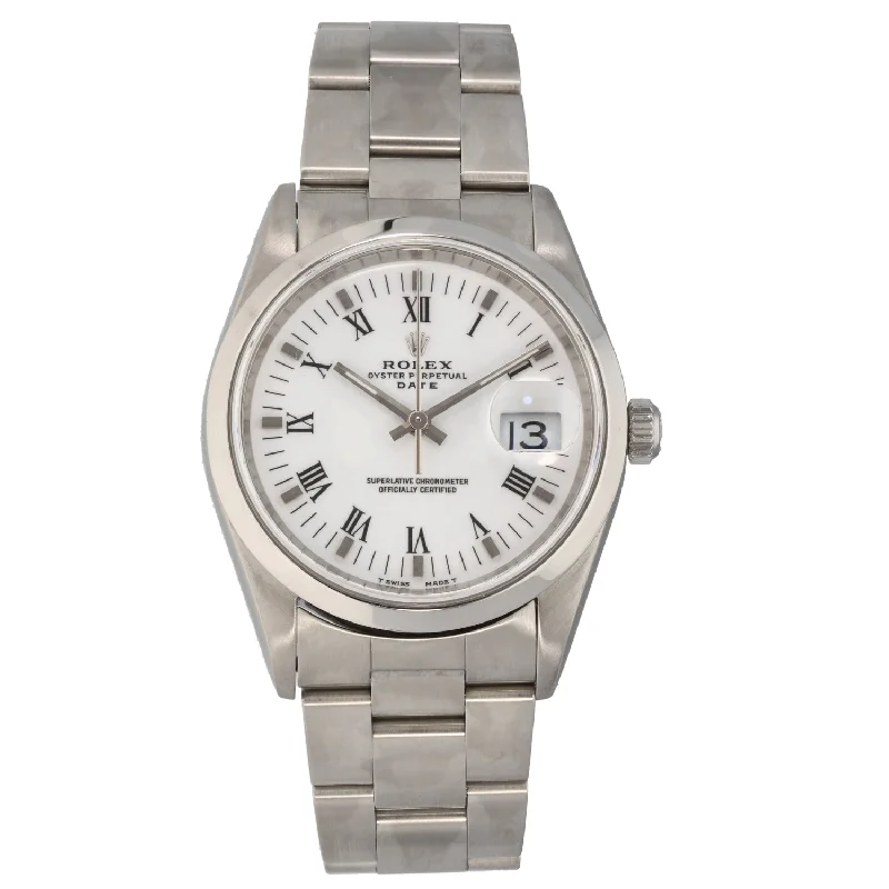 watch with sporty numerals -  Rolex Date 15200 34mm Stainless Steel Watch