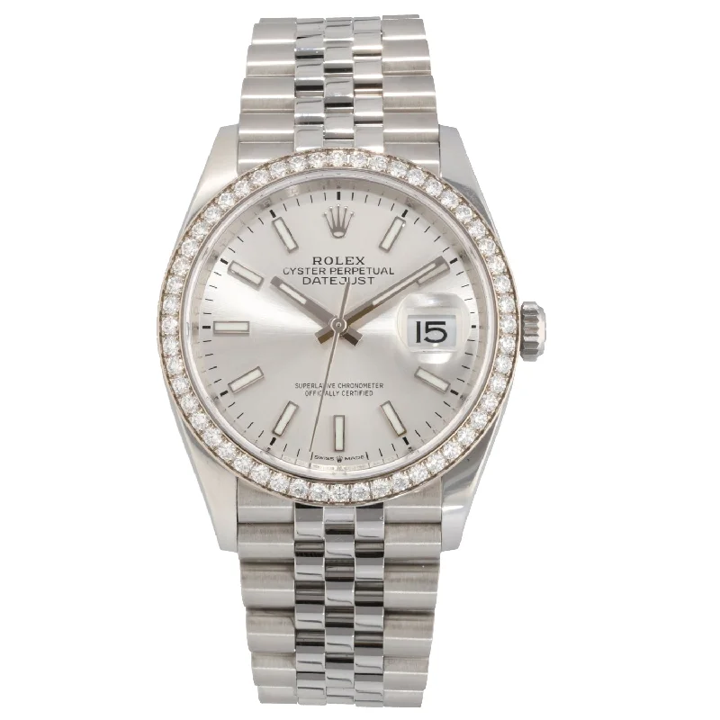 watch with classic bezel -  Rolex Datejust 126284 36mm Stainless Steel Watch