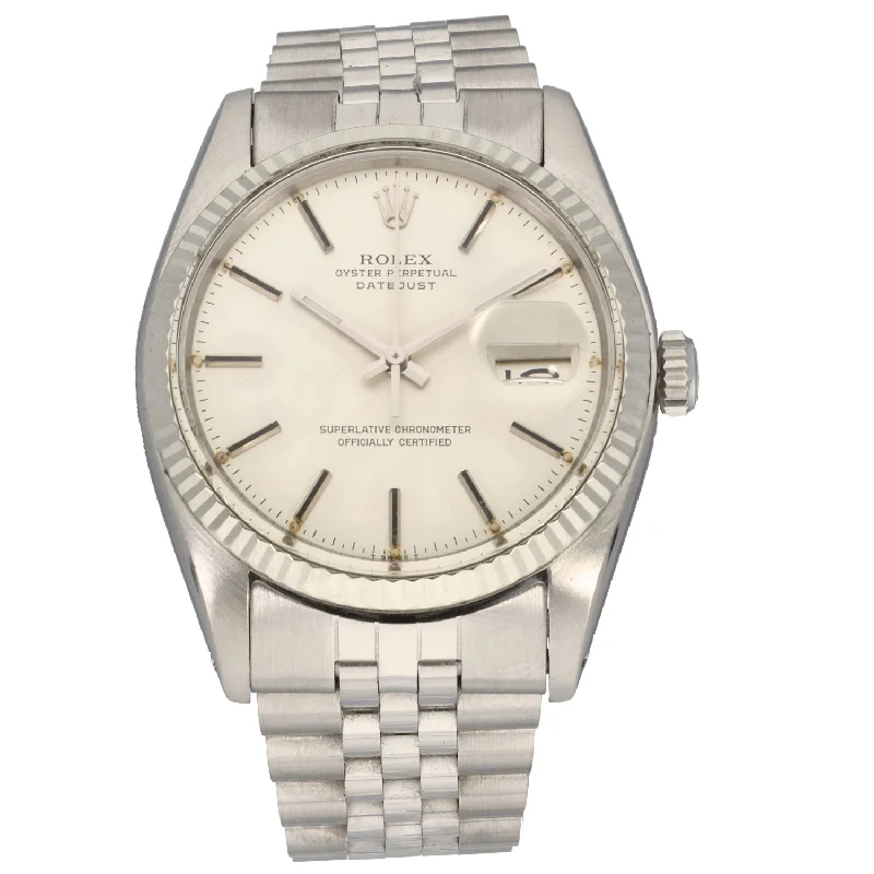 watch with green leather -  Rolex Datejust 16014 36mm Stainless Steel Watch