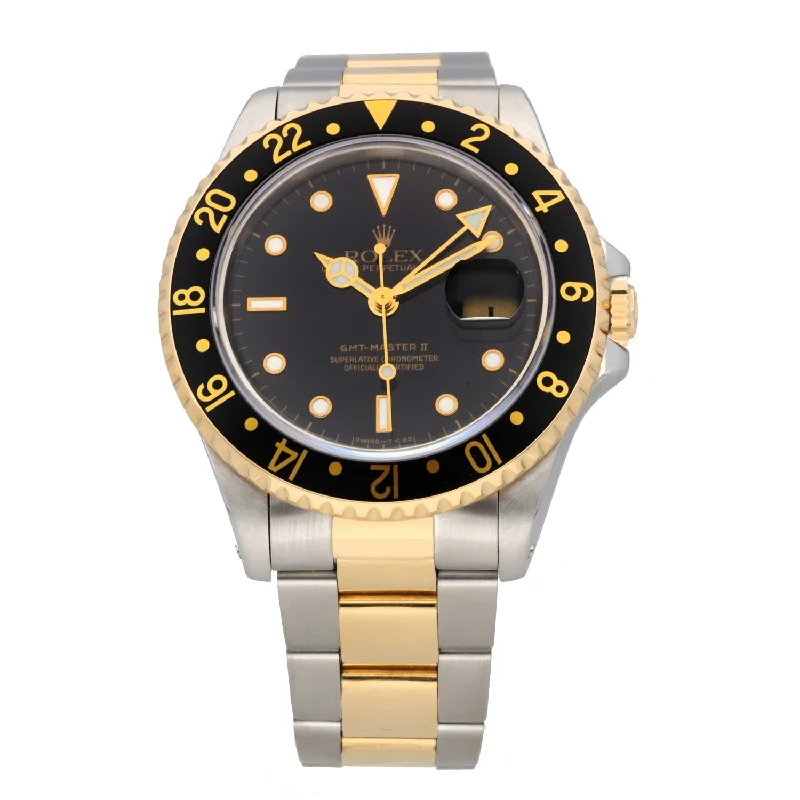 watch with classic numerals -  Rolex GMT Master II 16713 40mm Bi-Colour Watch