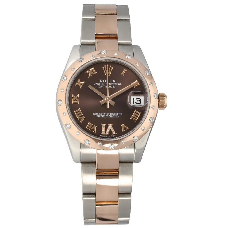 watch with durable hands -  Rolex Lady Datejust 178341 31mm Bi-Colour Watch