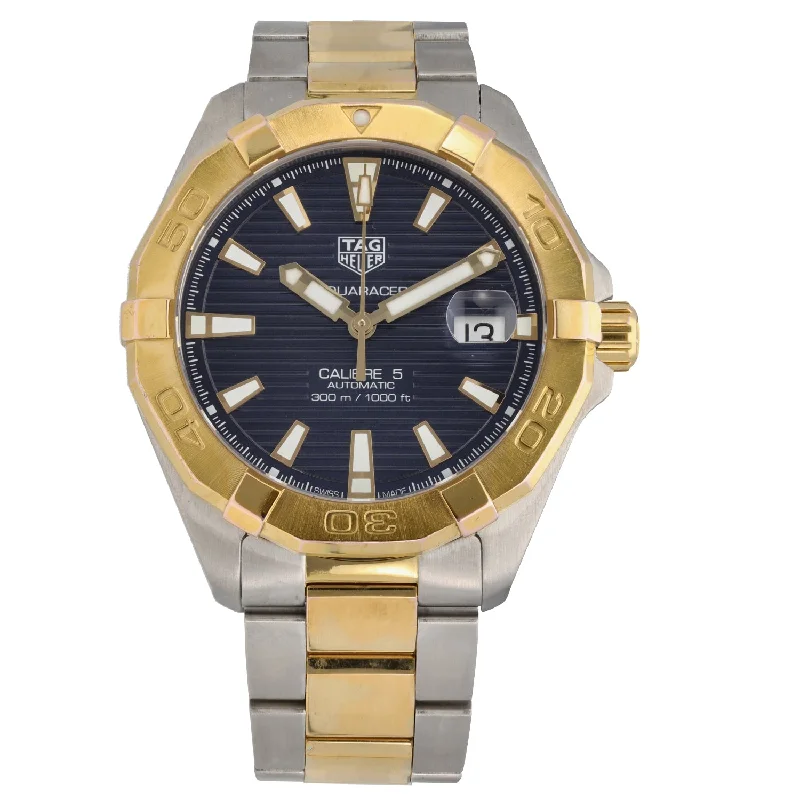 watch with elegant case -  Tag Heuer Aquaracer WBD2120 41mm Bi-Colour Watch