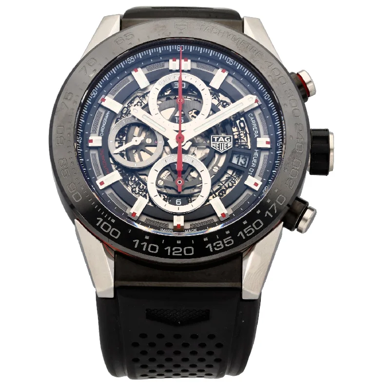 watch with durable numerals -  Tag Heuer Carrera CAR2A1Z-0 45mm Stainless Steel Watch