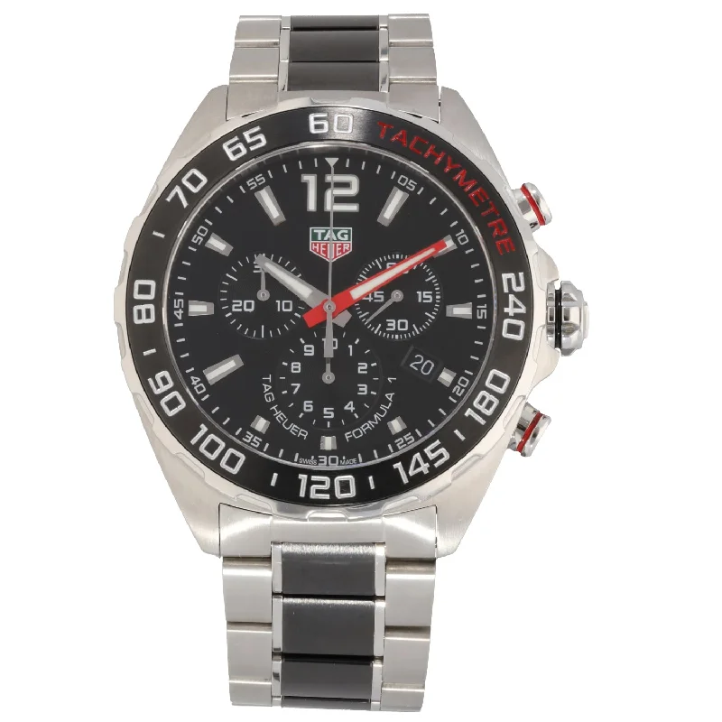 watch with durable case -  Tag Heuer Formula 1 CAZ101Z 43mm Stainless Steel Watch