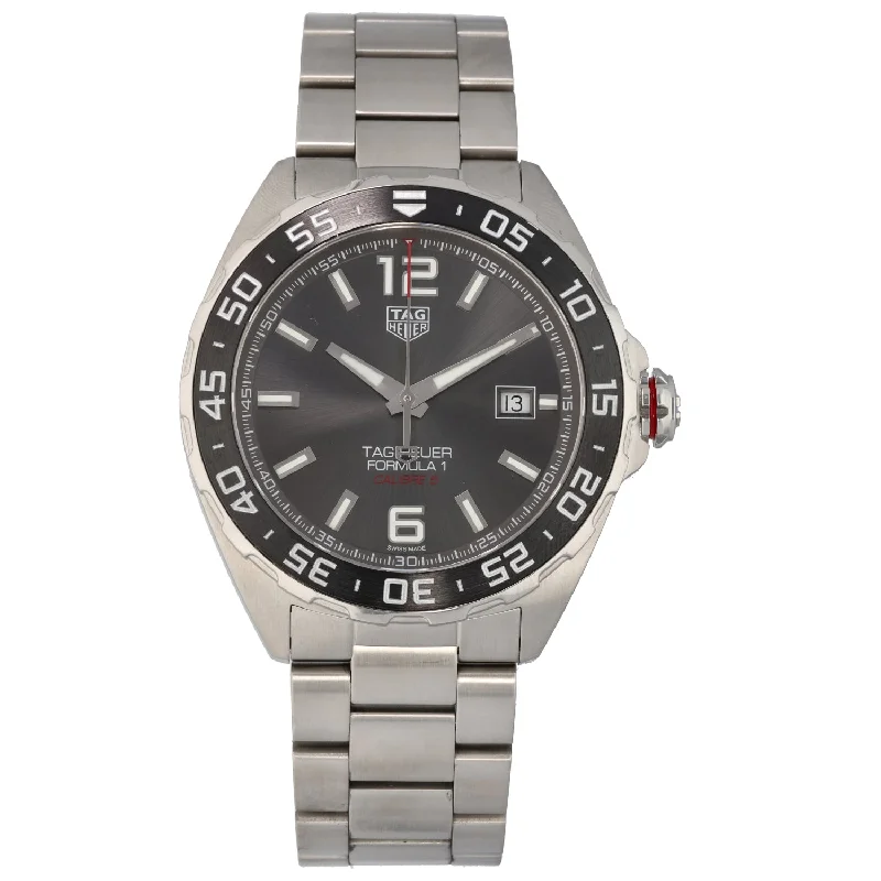 watch with classic face -  Tag Heuer Formula 1 WAZ2011 43mm Stainless Steel Watch